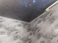 Плинтус для панелей ПВХ потолочный Карниз Лоза синяя